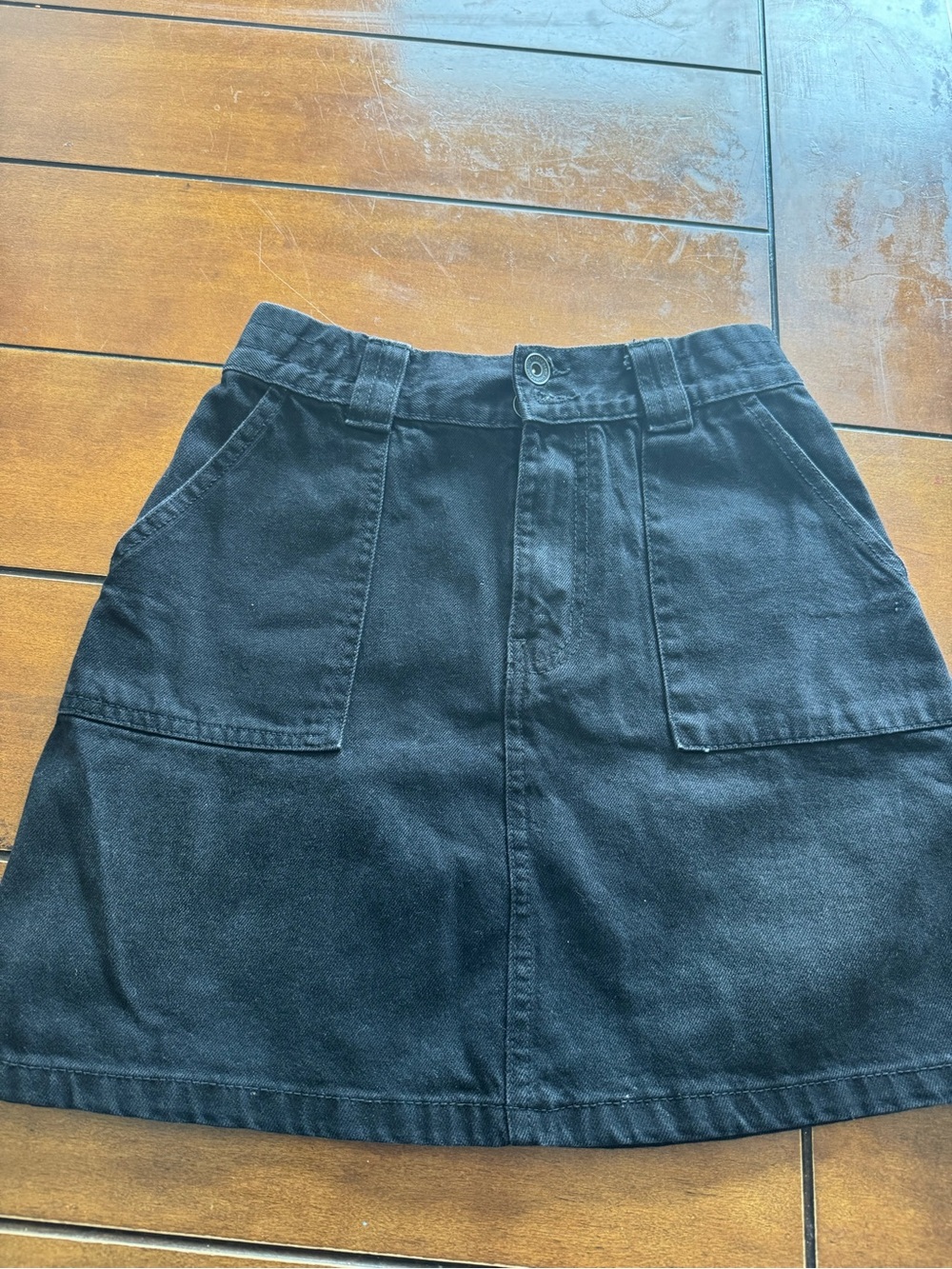 Ardene Black Mini Skirt with Front Patch Pockets